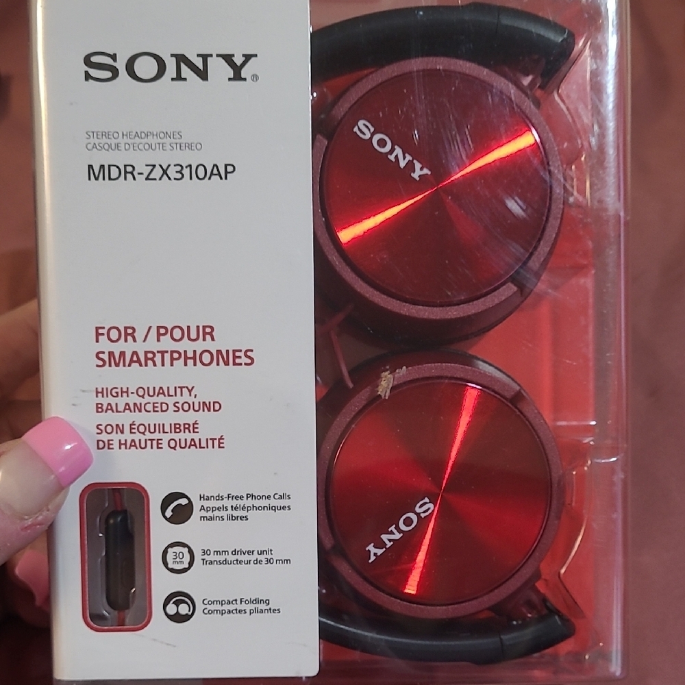 Sony MDR-ZX310AP Red Headphones